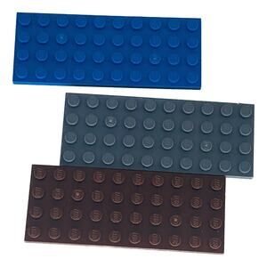 LEGO 4x10 Baseplate Brick Tile Bulk Multicolor Building Blocks Brown Gray Blue
